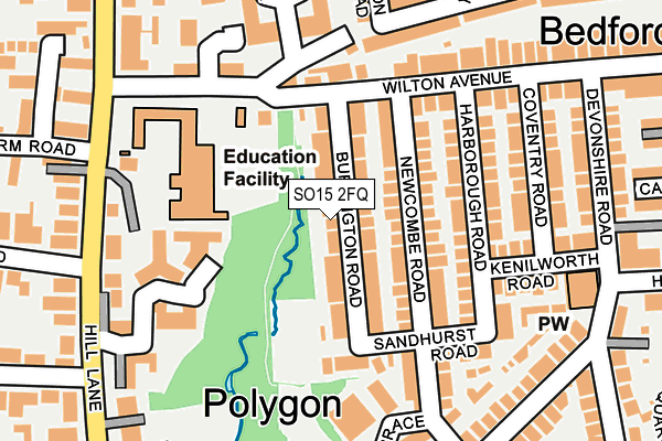 SO15 2FQ map - OS OpenMap – Local (Ordnance Survey)