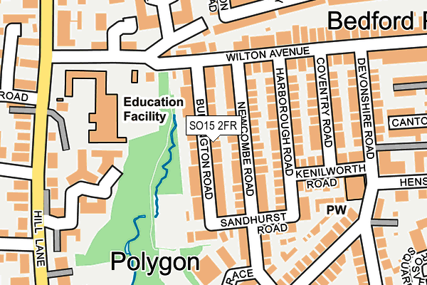 SO15 2FR map - OS OpenMap – Local (Ordnance Survey)