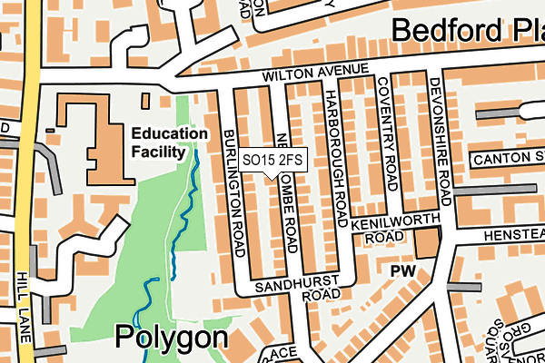 SO15 2FS map - OS OpenMap – Local (Ordnance Survey)