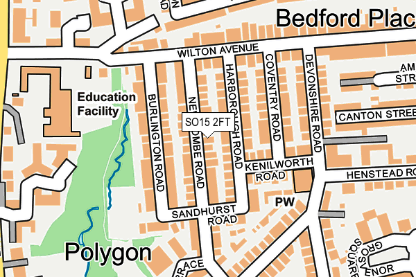 SO15 2FT map - OS OpenMap – Local (Ordnance Survey)