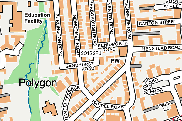 SO15 2FU map - OS OpenMap – Local (Ordnance Survey)