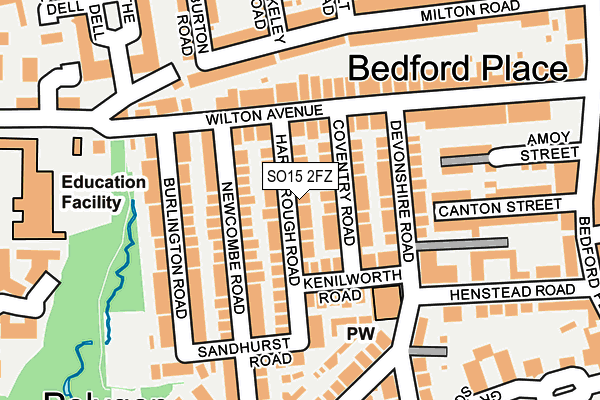 SO15 2FZ map - OS OpenMap – Local (Ordnance Survey)