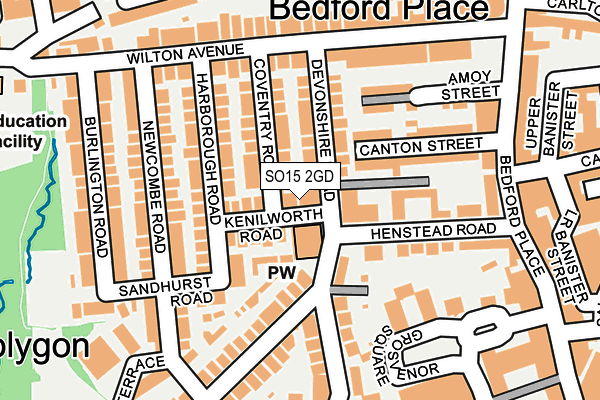 SO15 2GD map - OS OpenMap – Local (Ordnance Survey)