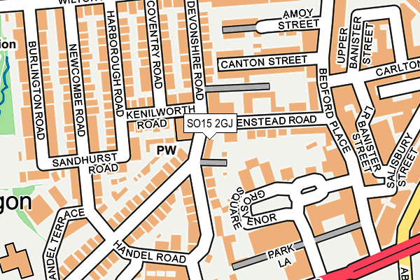 SO15 2GJ map - OS OpenMap – Local (Ordnance Survey)