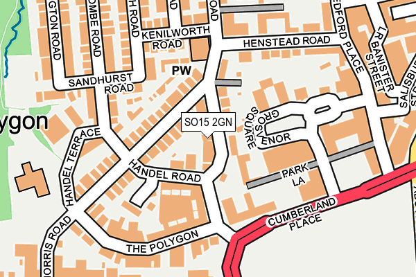 SO15 2GN map - OS OpenMap – Local (Ordnance Survey)