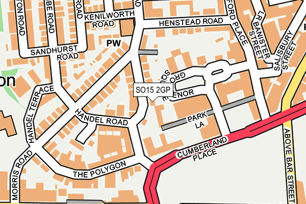 SO15 2GP map - OS OpenMap – Local (Ordnance Survey)