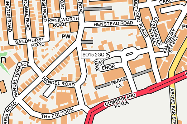 SO15 2GQ map - OS OpenMap – Local (Ordnance Survey)