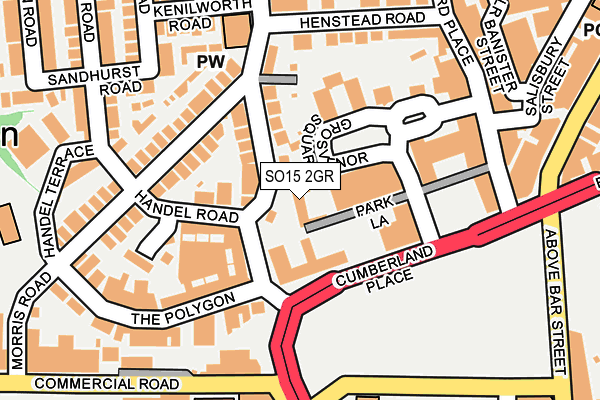 SO15 2GR map - OS OpenMap – Local (Ordnance Survey)