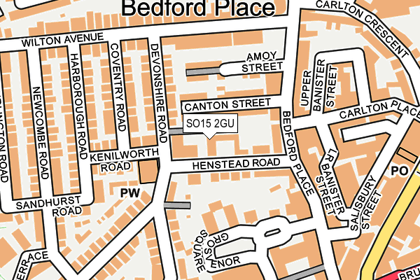 SO15 2GU map - OS OpenMap – Local (Ordnance Survey)