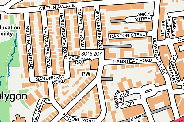 SO15 2GY map - OS OpenMap – Local (Ordnance Survey)