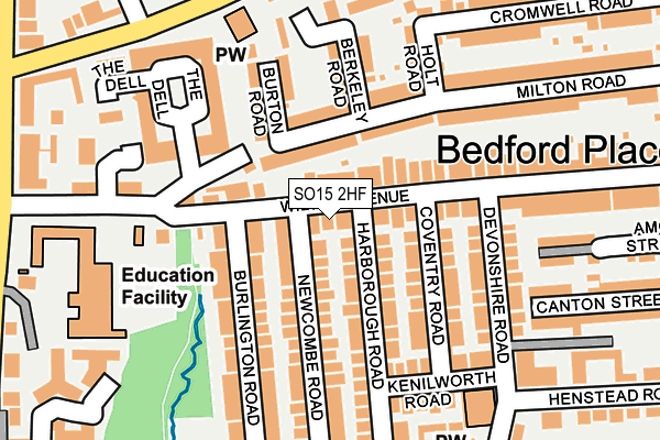 SO15 2HF map - OS OpenMap – Local (Ordnance Survey)