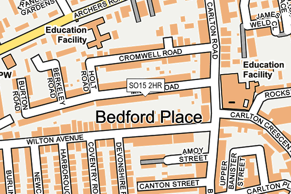 SO15 2HR map - OS OpenMap – Local (Ordnance Survey)