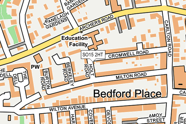 SO15 2HT map - OS OpenMap – Local (Ordnance Survey)