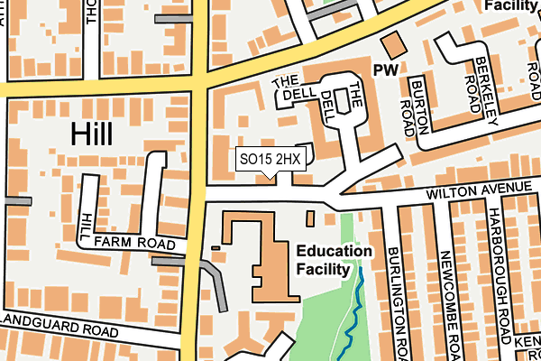 SO15 2HX map - OS OpenMap – Local (Ordnance Survey)