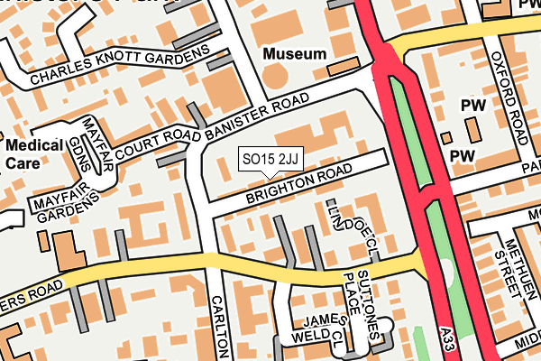 SO15 2JJ map - OS OpenMap – Local (Ordnance Survey)