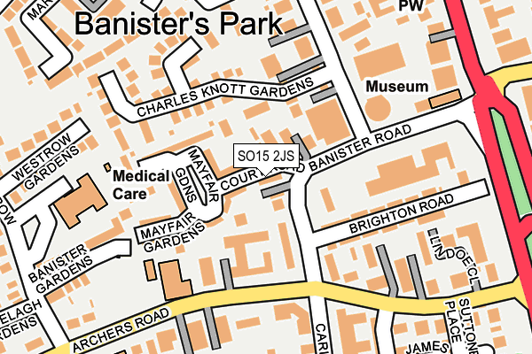 SO15 2JS map - OS OpenMap – Local (Ordnance Survey)