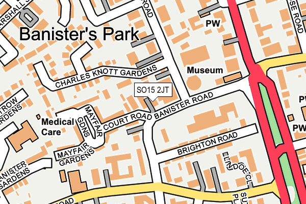 SO15 2JT map - OS OpenMap – Local (Ordnance Survey)