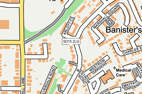 SO15 2LG map - OS OpenMap – Local (Ordnance Survey)