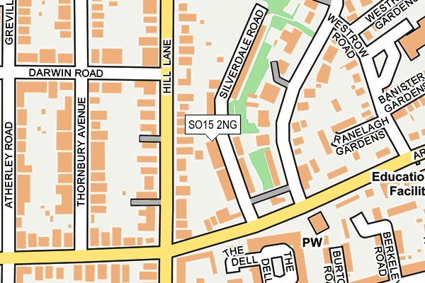 SO15 2NG map - OS OpenMap – Local (Ordnance Survey)