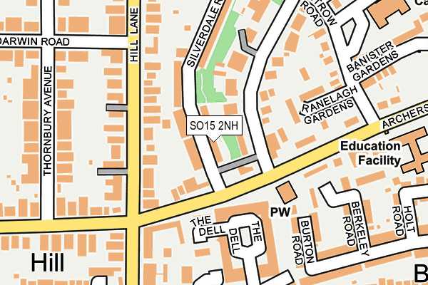 SO15 2NH map - OS OpenMap – Local (Ordnance Survey)