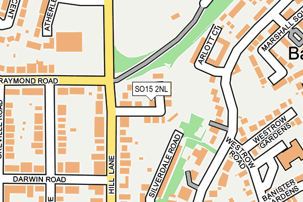 SO15 2NL map - OS OpenMap – Local (Ordnance Survey)