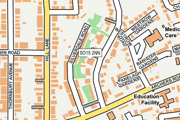 SO15 2NN map - OS OpenMap – Local (Ordnance Survey)