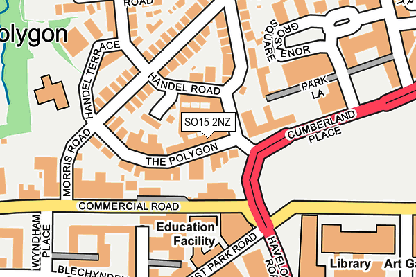 SO15 2NZ map - OS OpenMap – Local (Ordnance Survey)