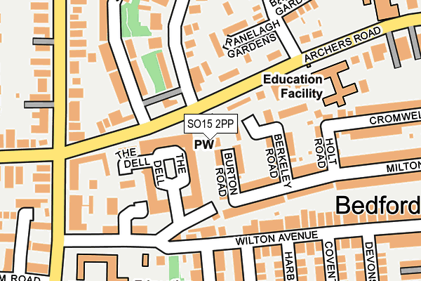 SO15 2PP map - OS OpenMap – Local (Ordnance Survey)
