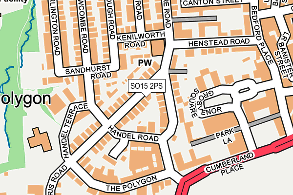 SO15 2PS map - OS OpenMap – Local (Ordnance Survey)