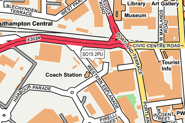 SO15 2PU map - OS OpenMap – Local (Ordnance Survey)