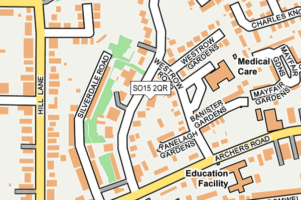 SO15 2QR map - OS OpenMap – Local (Ordnance Survey)