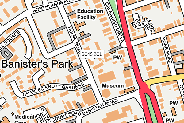 SO15 2QU map - OS OpenMap – Local (Ordnance Survey)