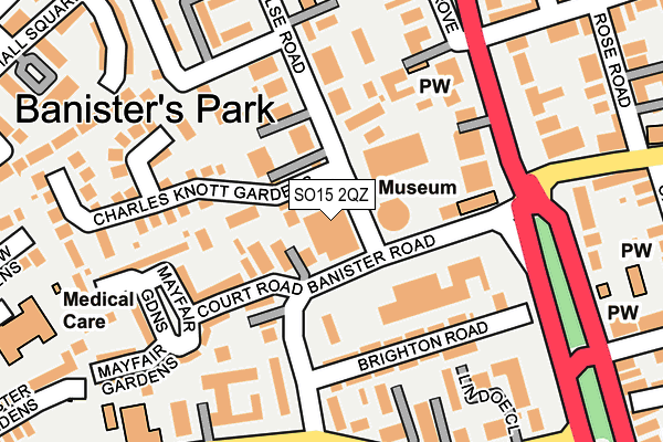 SO15 2QZ map - OS OpenMap – Local (Ordnance Survey)