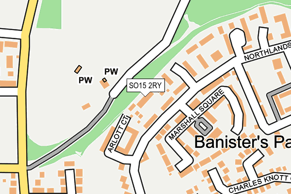 SO15 2RY map - OS OpenMap – Local (Ordnance Survey)