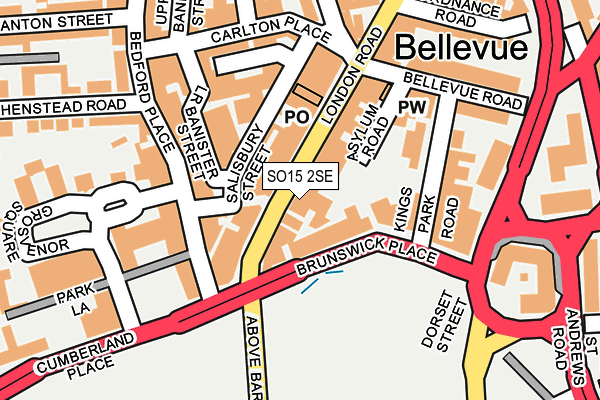 SO15 2SE map - OS OpenMap – Local (Ordnance Survey)