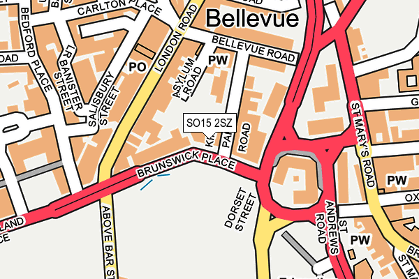 SO15 2SZ map - OS OpenMap – Local (Ordnance Survey)