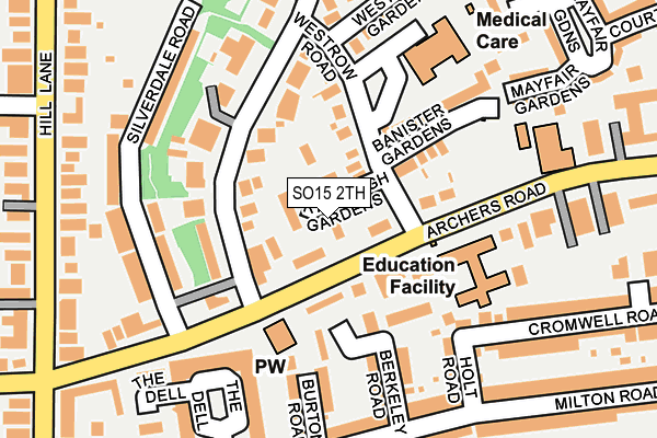 SO15 2TH map - OS OpenMap – Local (Ordnance Survey)