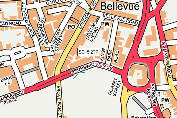 SO15 2TP map - OS OpenMap – Local (Ordnance Survey)