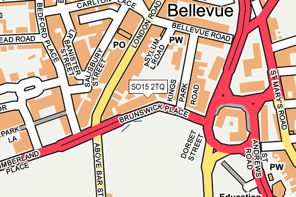 SO15 2TQ map - OS OpenMap – Local (Ordnance Survey)
