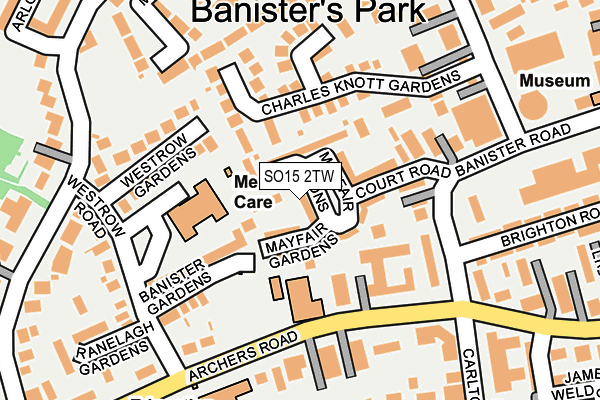 SO15 2TW map - OS OpenMap – Local (Ordnance Survey)