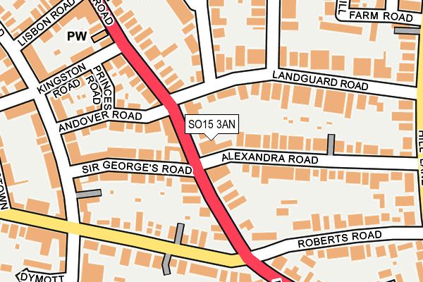 SO15 3AN map - OS OpenMap – Local (Ordnance Survey)