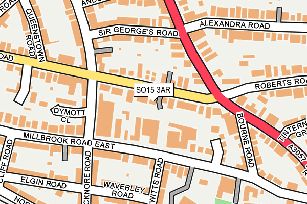 SO15 3AR map - OS OpenMap – Local (Ordnance Survey)