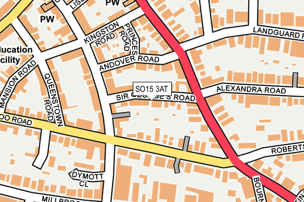 SO15 3AT map - OS OpenMap – Local (Ordnance Survey)