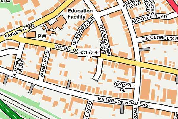 SO15 3BE map - OS OpenMap – Local (Ordnance Survey)