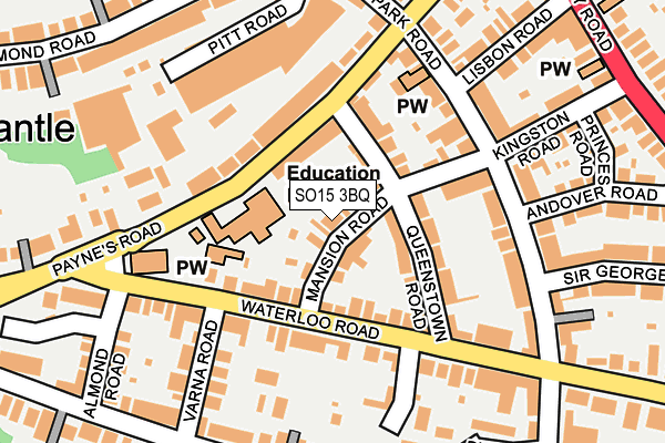 SO15 3BQ map - OS OpenMap – Local (Ordnance Survey)
