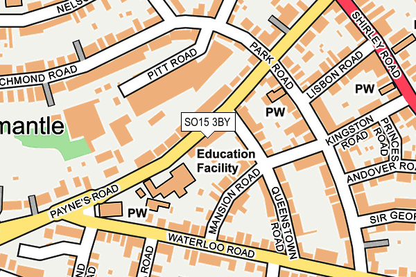 SO15 3BY map - OS OpenMap – Local (Ordnance Survey)