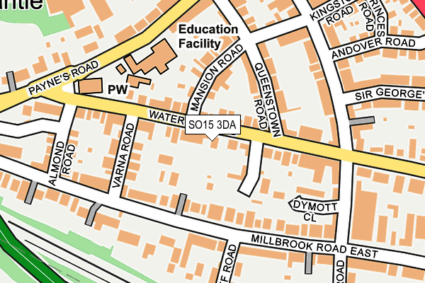 SO15 3DA map - OS OpenMap – Local (Ordnance Survey)