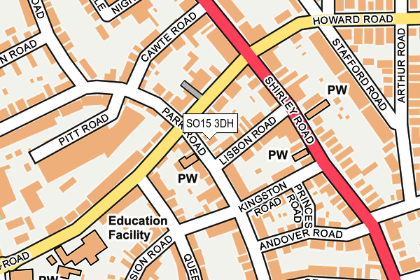 SO15 3DH map - OS OpenMap – Local (Ordnance Survey)