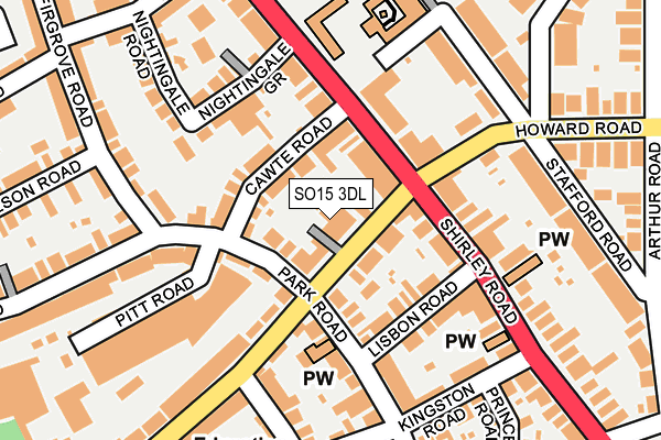 SO15 3DL map - OS OpenMap – Local (Ordnance Survey)