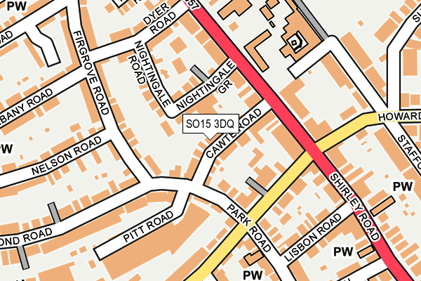 SO15 3DQ map - OS OpenMap – Local (Ordnance Survey)